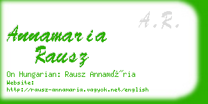 annamaria rausz business card